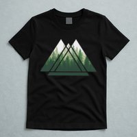 Forest Nature Triangle Minimalism T-Shirt