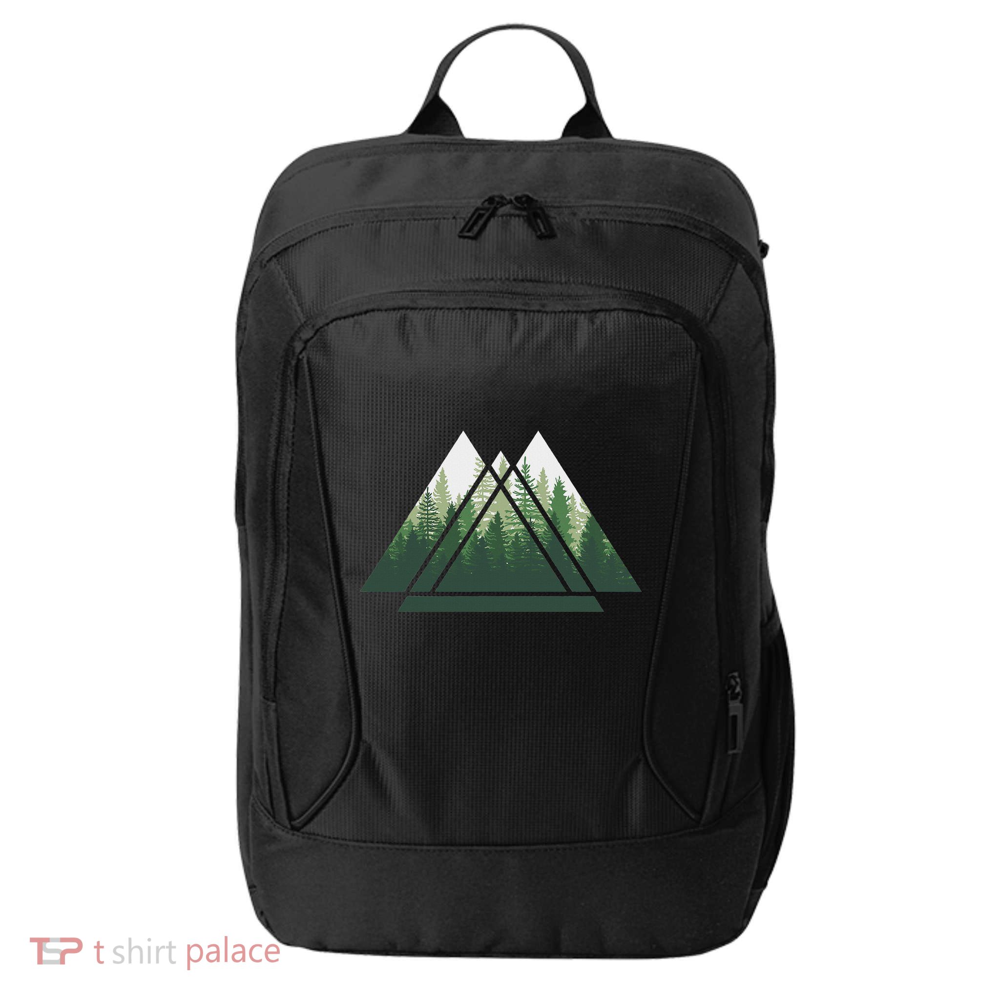 Forest Nature Triangle Minimalism City Backpack