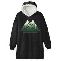 Forest Nature Triangle Minimalism Hooded Wearable Blanket