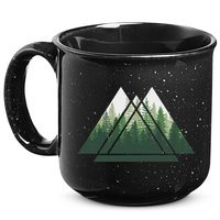 Forest Nature Triangle Minimalism 15oz Campfire Ceramic Mug