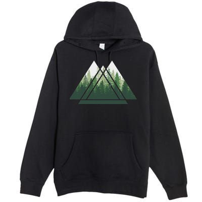 Forest Nature Triangle Minimalism Premium Pullover Hoodie