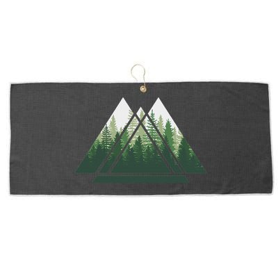 Forest Nature Triangle Minimalism Large Microfiber Waffle Golf Towel
