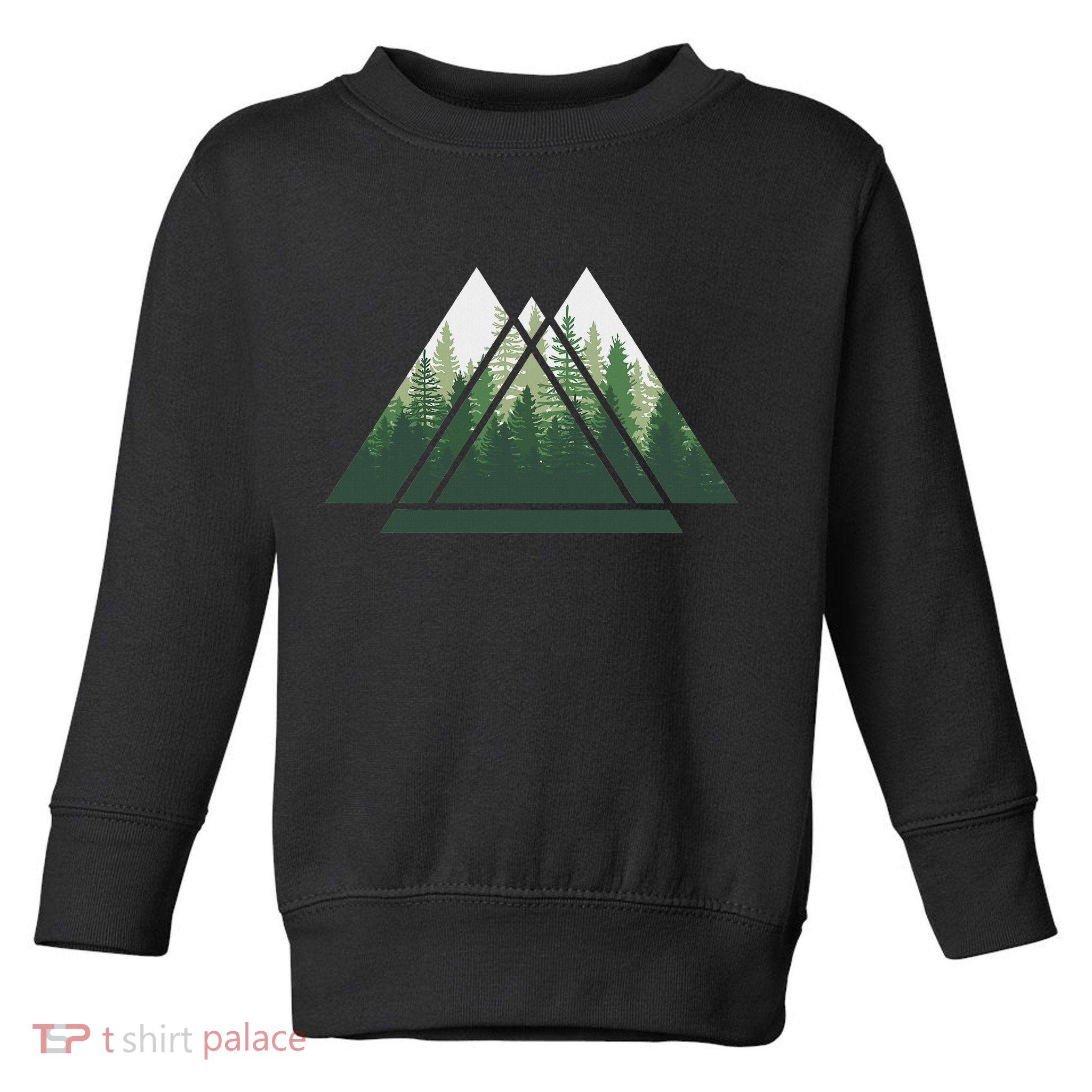 Forest Nature Triangle Minimalism Toddler Sweatshirt