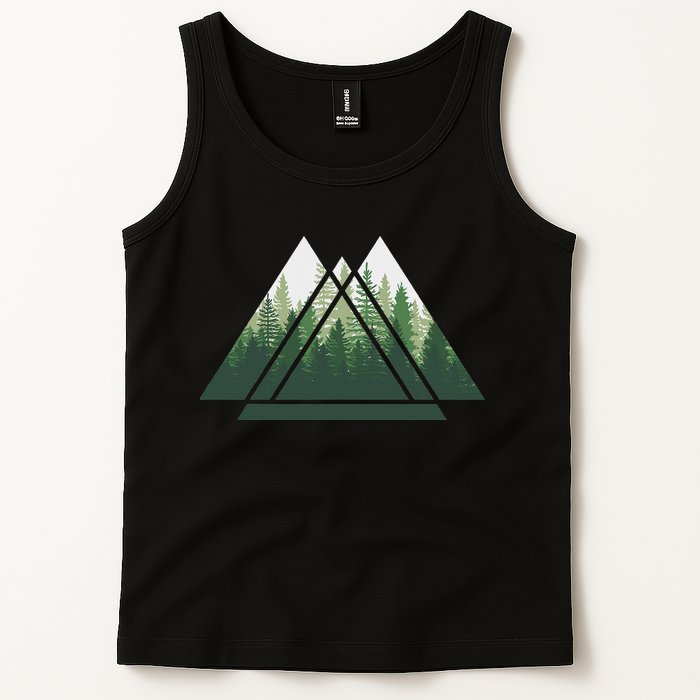 Forest Nature Triangle Minimalism Tank Top