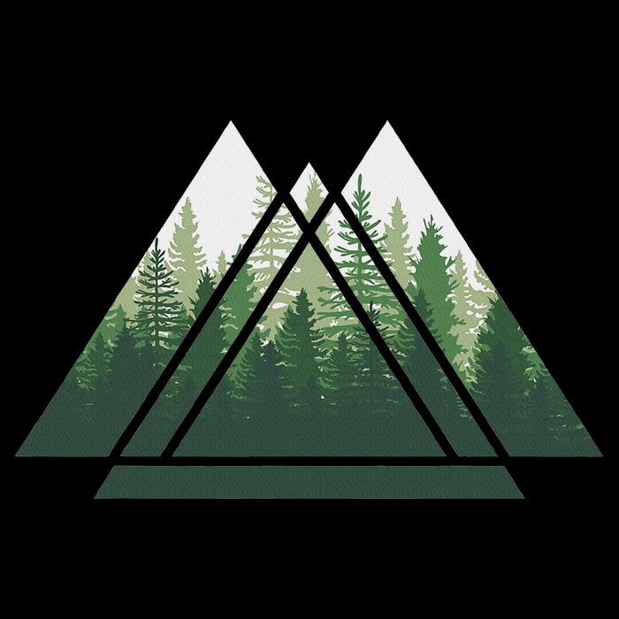 Forest Nature Triangle Minimalism Tank Top