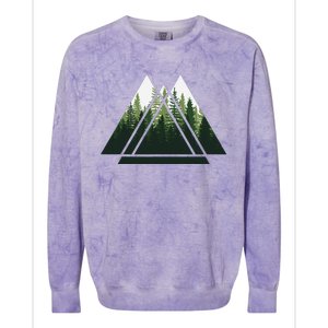 Forest Nature Triangle Minimalism Colorblast Crewneck Sweatshirt