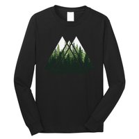 Forest Nature Triangle Minimalism Long Sleeve Shirt