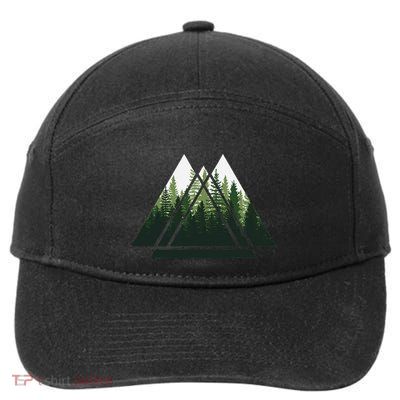 Forest Nature Triangle Minimalism 7-Panel Snapback Hat