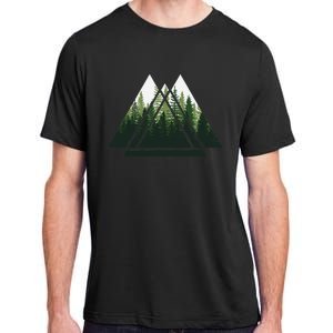 Forest Nature Triangle Minimalism Adult ChromaSoft Performance T-Shirt