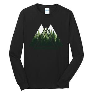 Forest Nature Triangle Minimalism Tall Long Sleeve T-Shirt