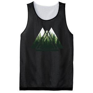 Forest Nature Triangle Minimalism Mesh Reversible Basketball Jersey Tank