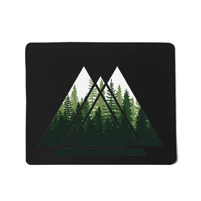 Forest Nature Triangle Minimalism Mousepad