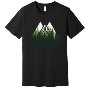 Forest Nature Triangle Minimalism Premium T-Shirt