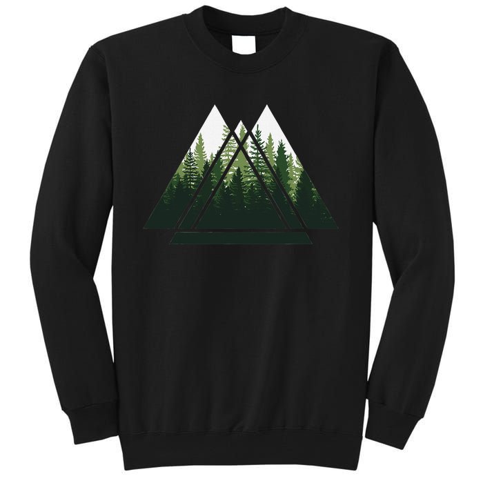 Forest Nature Triangle Minimalism Tall Sweatshirt