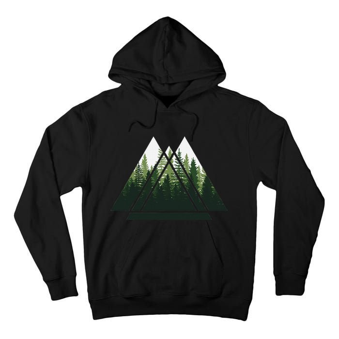 Forest Nature Triangle Minimalism Tall Hoodie