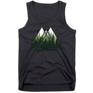 Forest Nature Triangle Minimalism Tank Top