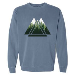 Forest Nature Triangle Minimalism Garment-Dyed Sweatshirt