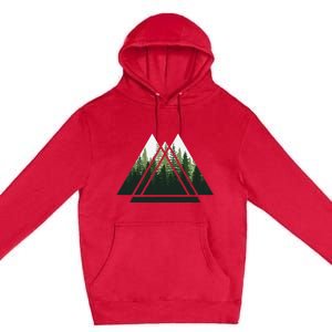 Forest Nature Triangle Minimalism Premium Pullover Hoodie