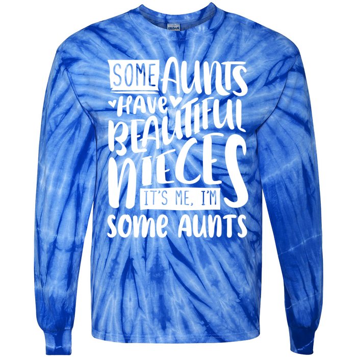 Funny Niece To Aunts Best Aunt Nieces Gift Tie-Dye Long Sleeve Shirt