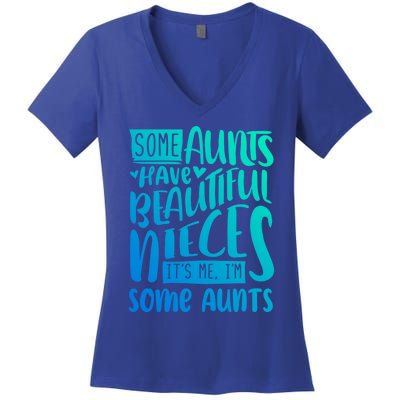 Funny Niece To Aunts Best Aunt Nieces Gift Women's V-Neck T-Shirt