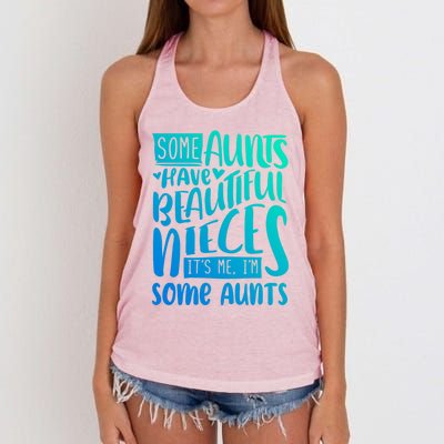 Funny Niece To Aunts Best Aunt Nieces Gift Women's Knotted Racerback Tank