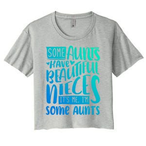 Funny Niece To Aunts Best Aunt Nieces Gift Women's Crop Top Tee