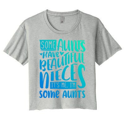 Funny Niece To Aunts Best Aunt Nieces Gift Women's Crop Top Tee