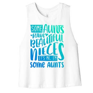 Funny Niece To Aunts Best Aunt Nieces Gift Women's Racerback Cropped Tank