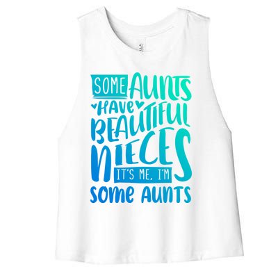 Funny Niece To Aunts Best Aunt Nieces Gift Women's Racerback Cropped Tank