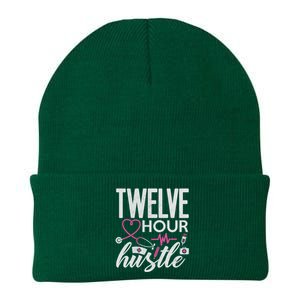 Funny Nursing Twelve Hour Hustle Medical Funny Gift Knit Cap Winter Beanie