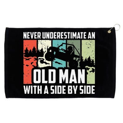 Funny Never Underestimate An Old Man With A Side By Side Utv Grommeted Golf Towel