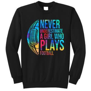 funny Never Underestimate A  Who Plays Football Sweatshirt