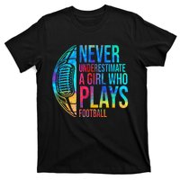 funny Never Underestimate A  Who Plays Football T-Shirt