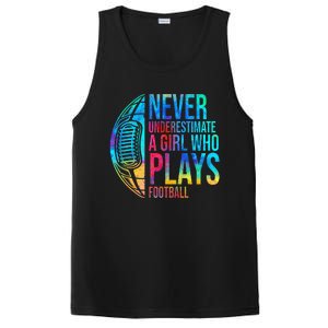 funny Never Underestimate A  Who Plays Football PosiCharge Competitor Tank