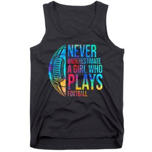 funny Never Underestimate A  Who Plays Football Tank Top