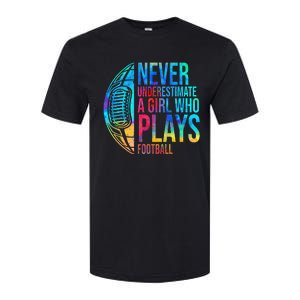 funny Never Underestimate A  Who Plays Football Softstyle CVC T-Shirt