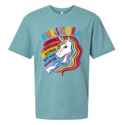 Funny Nursicorn Unicorn Nurse Is Cooler Cute Nursing Student Meaningful Gift Sueded Cloud Jersey T-Shirt