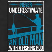 Funny Never Underestimate An Old Man With A Fishing Rod Father's Day Gift 11oz C Handle Ceramic Mug