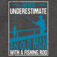 Funny Never Underestimate An Old Man With A Fishing Rod Father's Day Gift Vector Backpack