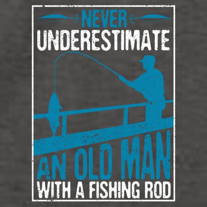 Funny Never Underestimate An Old Man With A Fishing Rod Father's Day Gift Vector Backpack