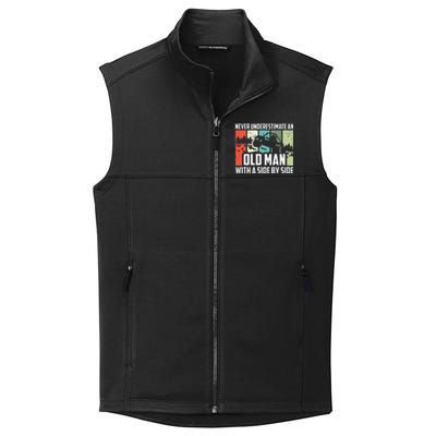 Funny Never Underestimate An Old Man With A Side By Side Utv Collective Smooth Fleece Vest