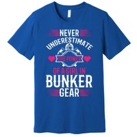 Firefighter Never Underestimate Fire Departt Gift Premium T-Shirt