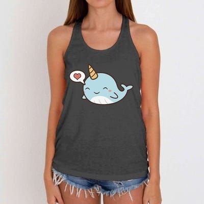 funny Narwhal Unicorn Of The Sea Wo Gifts Women's Knotted Racerback Tank