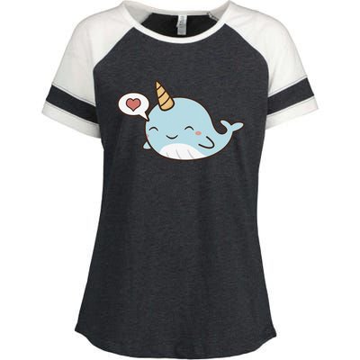 funny Narwhal Unicorn Of The Sea Wo Gifts Enza Ladies Jersey Colorblock Tee