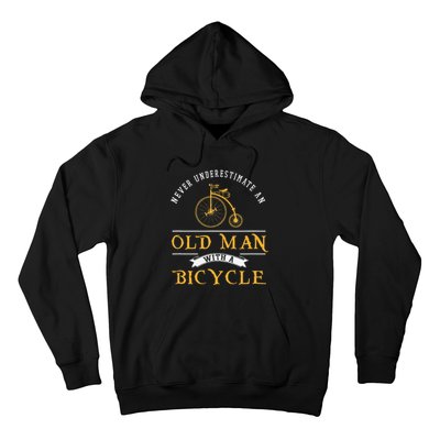 Funny Never Underestimate An Old Man With A Bicycle Hoodie