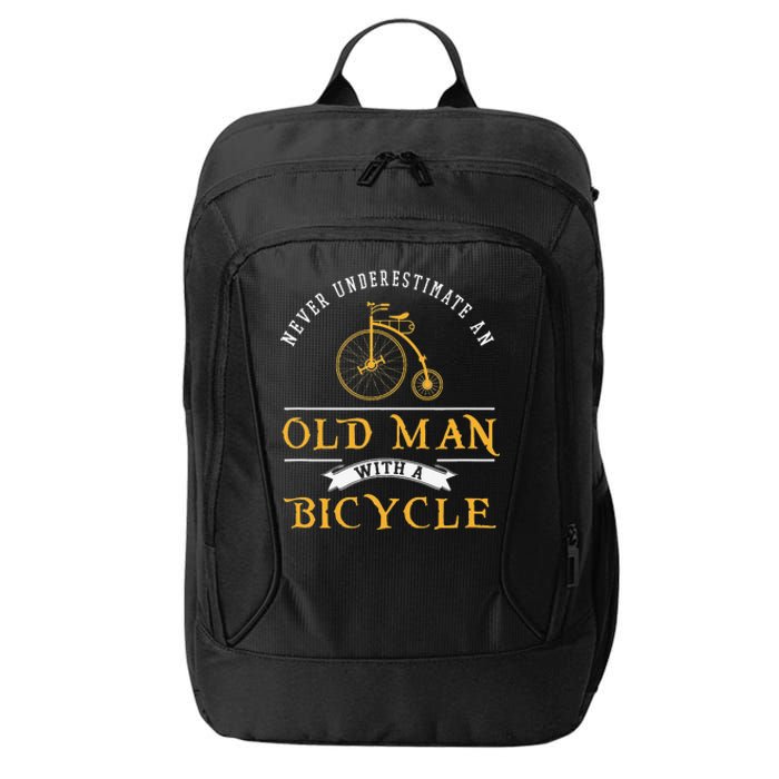 Funny Never Underestimate An Old Man With A Bicycle City Backpack