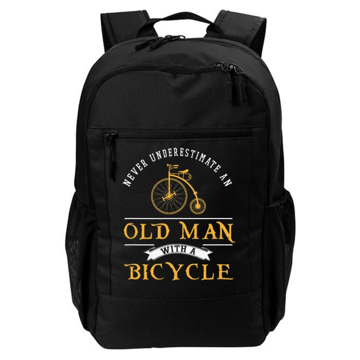 Funny Never Underestimate An Old Man With A Bicycle Daily Commute Backpack