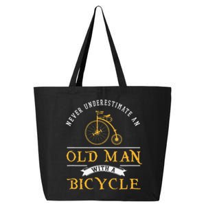 Funny Never Underestimate An Old Man With A Bicycle 25L Jumbo Tote