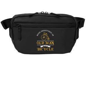 Funny Never Underestimate An Old Man With A Bicycle Crossbody Pack