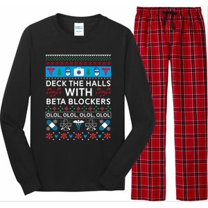 Funny Nurse Ugly Christmas Xmas Sweater Funny Gift Long Sleeve Pajama Set